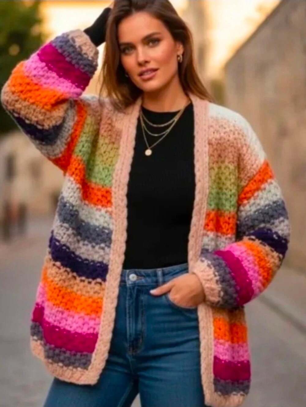 Anthropologie Mayflower Stripe Crochet Cardigan In Ivory Sz One Size NIP $250